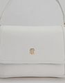 Tommy Hilfiger Solid White Pu Sling Bag