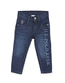 U.S. Polo Assn. Kids Laser Brand Print Stone Wash Jeans