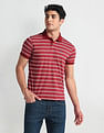 Arrow Sports Horizontal Stripe Cotton Polo Shirt