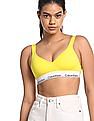Calvin Klein Underwear Women Yellow Padded Sports Bra