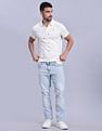 Tommy Hilfiger Light-Wash Slim-Fit Mid Rise Jeans