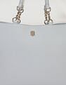 Tommy Hilfiger Solid Blue PU Totes