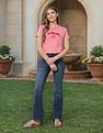 U.S. Polo Assn. Women Regular Fit Brand Printed T-Shirt