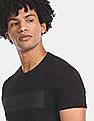 Calvin Klein Men Black Slim Fit Shiny Brand Logo T-Shirt