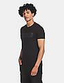 Calvin Klein Men Black Slim Fit Shiny Brand Logo T-Shirt