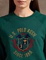 U.S. Polo Assn. Women Raglan Sleeve Embroidered Sweatshirt