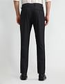 Arrow Solid Dobby Slim Fit Trousers