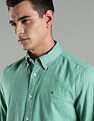 Tommy Hilfiger Solid Regular Fit Linen Shirt