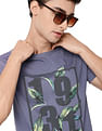 AD by Arvind Crew Neck Graphic Print Cotton T-Shirt