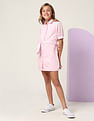U.S. Polo Assn. Kids Girls Schiffli Shirt Dress