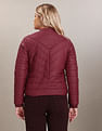 U.S. Polo Assn. Women Stand Collar Solid Quilted Jacket