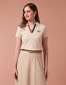 U.S. Polo Assn. Women Heathered Cotton Polo Shirt