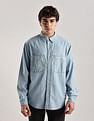 Calvin Klein Jeans Solid Relaxed Fit Denim Shirt