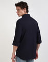 Calvin Klein Pique Jersey Button Down Collar Shirt