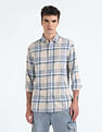 Flying Machine Tartan Check Pure Cotton Shirt