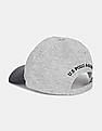 U.S. Polo Assn. Men Grey And Navy Colour Block Heathered Cap