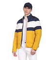 Flying Machine High Neck Colour Block Padded Jacket