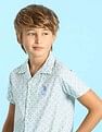U.S. Polo Assn. Kids Boys Geometric Printed Regular Fit Shirt