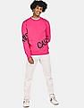 Calvin Klein Men Pink Crew Neck Logo Sweatshirt