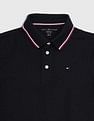 Tommy Hilfiger Boys Navy Solid Polo Shirt