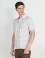Arrow Mercerised Cotton Horizontal Stripe Polo Shirt