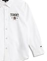 Tommy Hilfiger Kids Boys Logo Regular-Fit Cotton Shirt