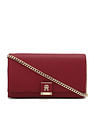 Tommy Hilfiger Solid Red Pu Sling Bag