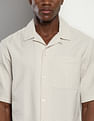 Tommy Hilfiger Cuban Collar Seersucker Shirt