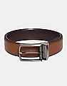 U.S. Polo Assn. Brown Textured Reversible Belt