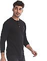 Flying Machine Solid Henley T-Shirt