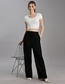 Tommy Hilfiger Regular-Fit Solid Mid Rise Trousers