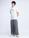 Flying Machine Cobain Loose Fit Solid Cargos
