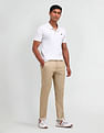 Arrow Sport Slim Fit Textured Trousers