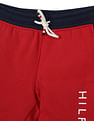 Tommy Hilfiger Kids Boys Red And Navy Colour Block Logo Shorts