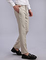 Tommy Hilfiger Regular-Fit Self-Design Mid Rise Trousers