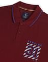 AD by Arvind Cotton Colour Block Polo Shirt