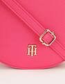 Tommy Hilfiger Solid Pink Pu Sling Bag