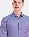AD by Arvind Tailored Regular Fit Two Tone Partywear Shirt