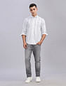 Tommy Hilfiger Striped Regular Fit Plain Woven Shirt