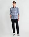 Arrow Sport Grid Tattersall Checks Cotton Shirt