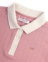U.S. Polo Assn. Women Contrast Collar Textured Polo Shirt
