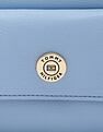 Tommy Hilfiger Solid Blue Pu Sling Bag