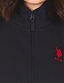 U.S. Polo Assn. Women High Neck Zip Up Sweatshirt
