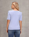 U.S. Polo Assn. Women Puff Sleeve Criss Cross Neckline Top