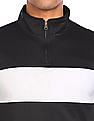 Flying Machine High Neck Colour Block Sweatshirt