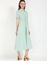 Tommy Hilfiger Cotton Spread Collar A-Line Dress