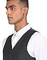 AD by Arvind Tailored Regular Fit Patterned Three Piece Suit