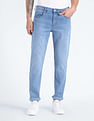 Flying Machine Stone Wash Slash Slim Tapered Jeans