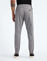 Flying Machine Drawstring Waist Solid Trousers