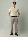 Arrow Sport Solid Dobby Weave Trousers